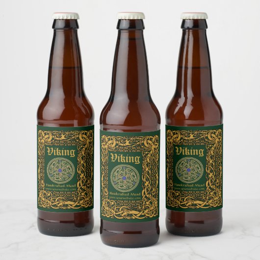  Viking Celtic Knots Bier Etiket (Flessen)
