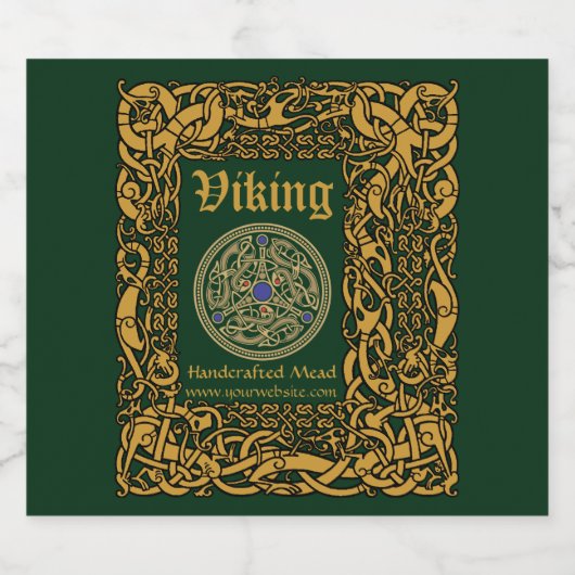 Viking Celtic Knots Bier Etiket (Enkel label)