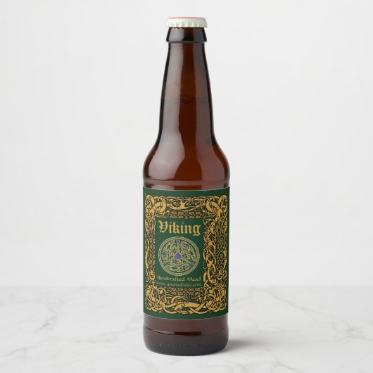  Viking Celtic Knots Bier Etiket (Voorkant)