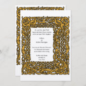 Viking Celtic Knots Border Wedding Kaart (Voorkant / Achterkant)