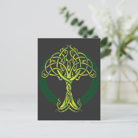 Viking Celtic Knotwork Tree of Life Briefkaart (Staand voorkant)