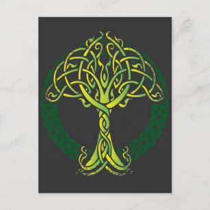 Viking Celtic Knotwork Tree of Life Briefkaart