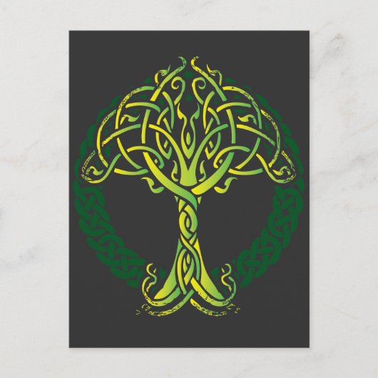 Viking Celtic Knotwork Tree of Life Briefkaart (Voorkant)