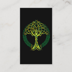 Viking Celtic Knotwork Tree of Life Visitekaartje