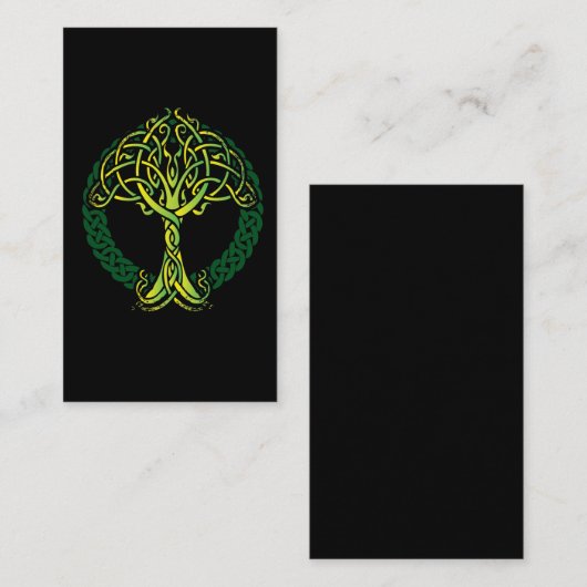 Viking Celtic Knotwork Tree of Life Visitekaartje (Voorkant / Achterkant)