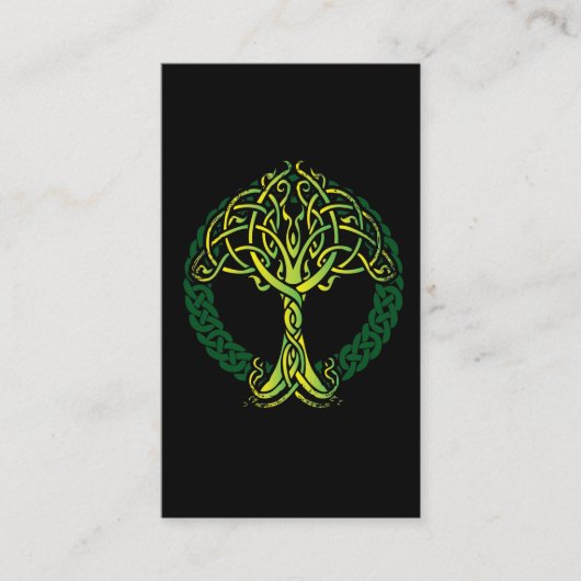 Viking Celtic Knotwork Tree of Life Visitekaartje (Voorkant)