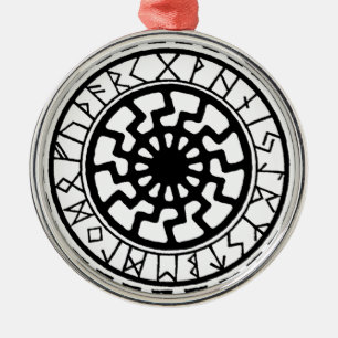 Viking Celtic Sun Rune Calendar Metalen Ornament