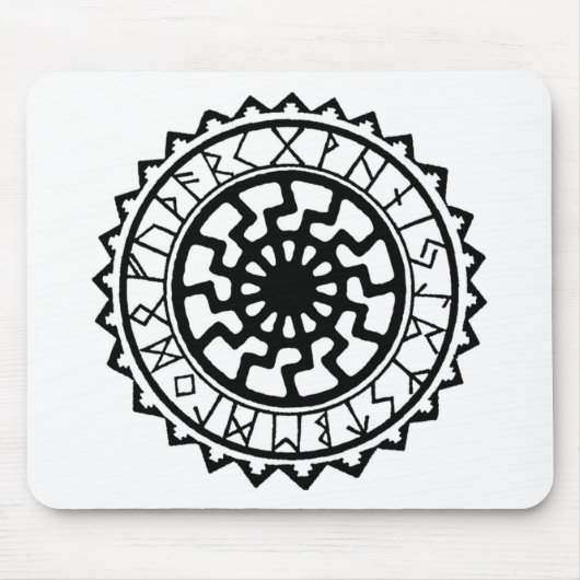 Viking Celtic Sun Rune Calendar Muismat (Voorkant)