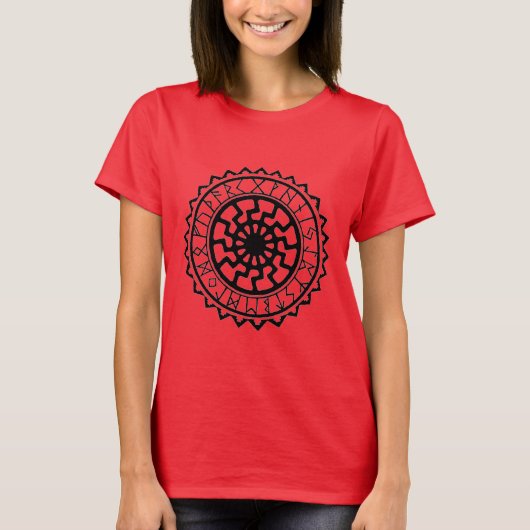 Viking Celtic Sun Rune Calendar T-shirt (Voorkant)