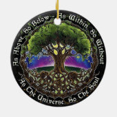 Viking Celtic Tree of Life Knot Wiccan WitchPagan Keramisch Ornament (Achterkant)