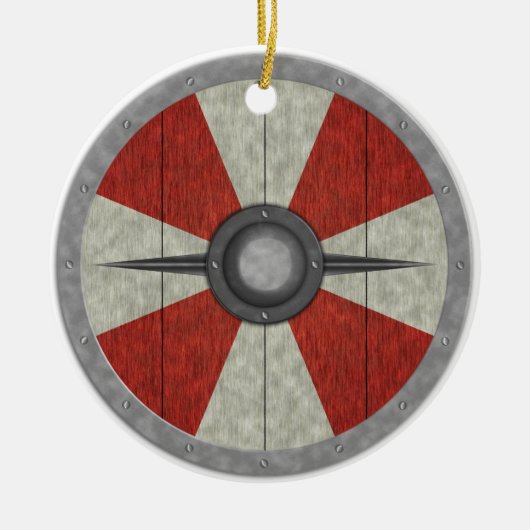 Viking Circle Shield Keramisch Ornament (Voorkant)