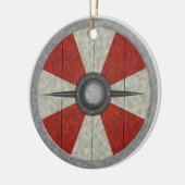 Viking Circle Shield Keramisch Ornament (Links)