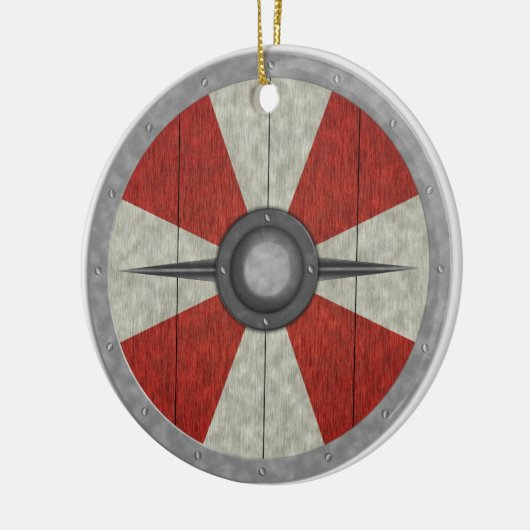Viking Circle Shield Keramisch Ornament (Links)