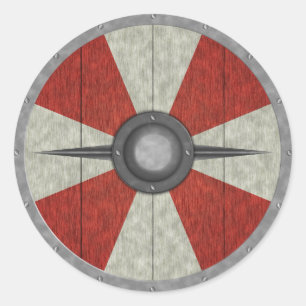 Viking Circle Shield Ronde Sticker
