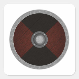 Viking Circle Shield Vierkante Sticker