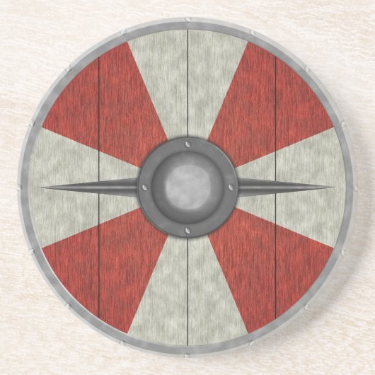 Viking Circle Shield Zandsteen Onderzetter (Voorkant)
