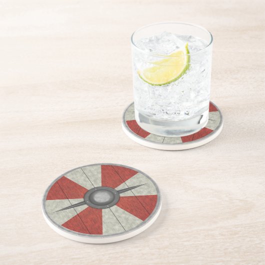 Viking Circle Shield Zandsteen Onderzetter (Zijkant)