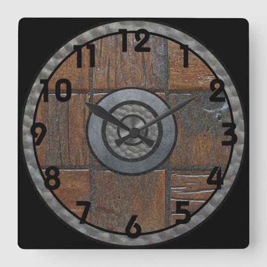 Viking Clock Vierkante Klok (Voorkant)