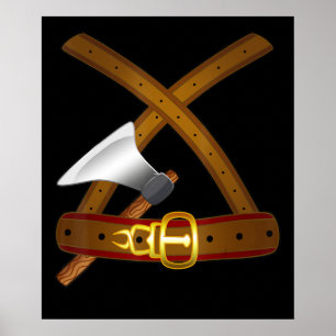 Viking Costume Halloween Belt Ax Easy Cosplay Poster