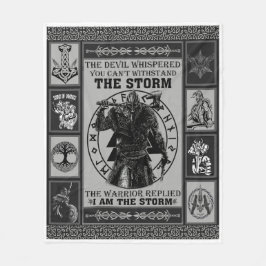 Viking De Warrior antwoordde dat ik het Storm ben Fleece Deken