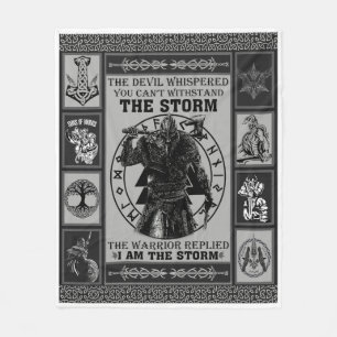 Viking De Warrior antwoordde dat ik het Storm ben Fleece Deken