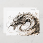 Viking Deity Sketch Pen Drawing Midgard snake Briefkaart (Voorkant / Achterkant)