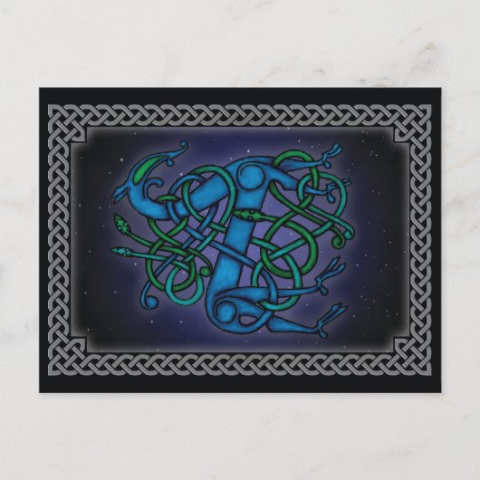 Viking Design briefkaart - Urnes beast (Voorkant)