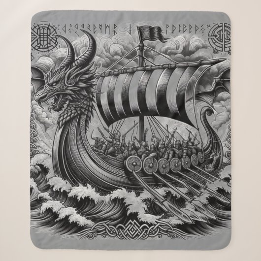 Viking design sherpa deken (Voorkant)