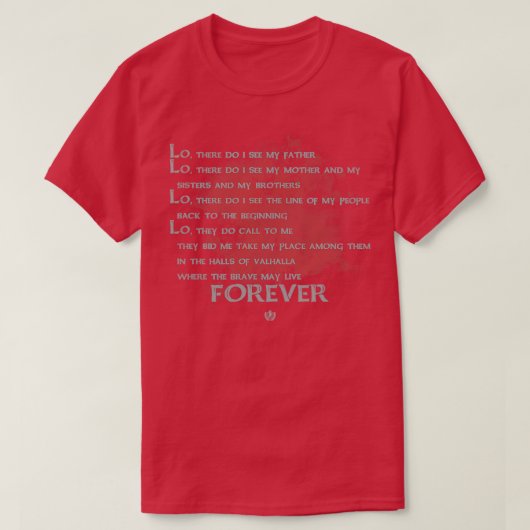 Viking-dodengebed T-shirt (Design voorkant)
