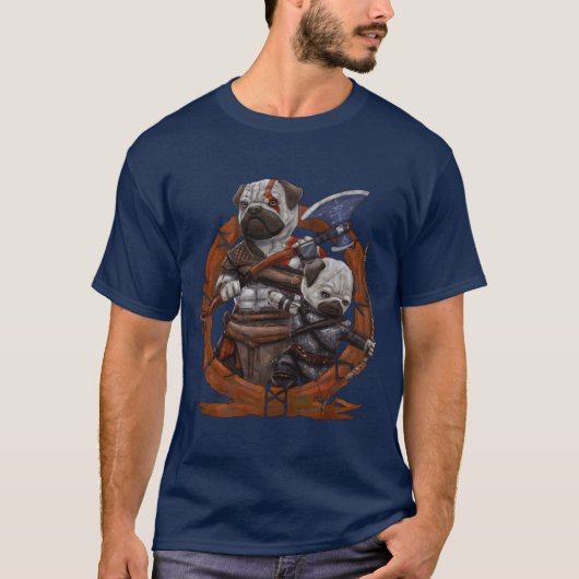 Viking Dog Boy vriend T-shirt (Voorkant)
