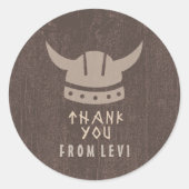 Viking & Dragon Dank u Sticker (Voorkant)