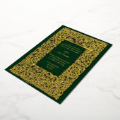  Viking Dragon weet over grenshuwelijk Folie Uitnodiging (Gedraaid)