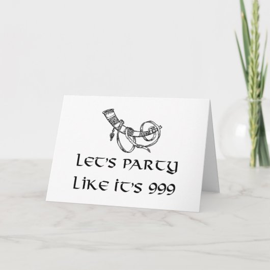 Viking Drink Hoorn Birthday Kaart (Voorkant)