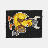 Viking Duck Funny Warrior Design  Fleece Deken (Voorkant (Horizontaal))