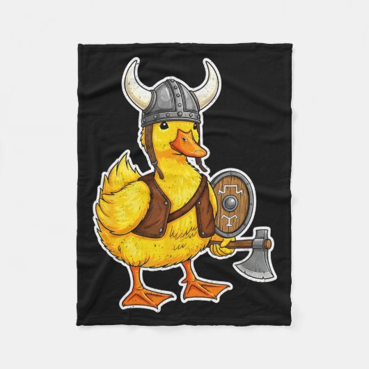 Viking Duck Funny Warrior Design  Fleece Deken (Voorkant)