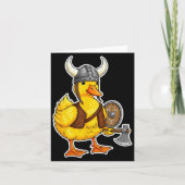 Viking Duck Funny Warrior Design Kaart (Voorkant)