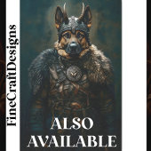 Viking Duitse Herder Hond Warrior BS3 Decoupage Tissuepapier