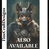 Viking Duitse Herder Hond Warrior BS3 Decoupage Tissuepapier