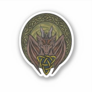 Viking Dungeon Norwegian Dragon Lover Celtic Drago Sticker