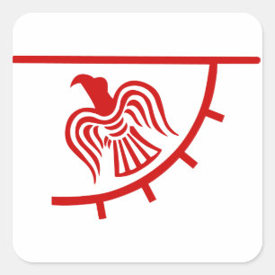Viking Eagle Banner Vierkante Sticker
