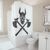 Viking emblem douchegordijn (In situ)