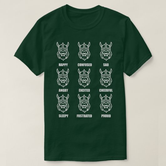 Viking EmoMotion Norway Face IJsland Zweden T-shirt (Design voorkant)