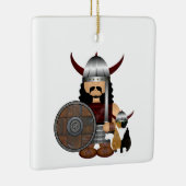 Viking en Cat-Ornament Keramisch Ornament (Rechts)