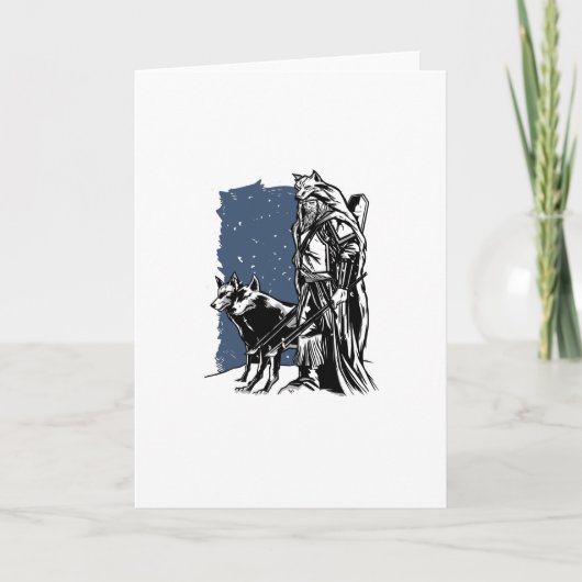 Viking en wolven kaart (Voorkant)