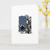 Viking en wolven kaart (Gele Bloem)