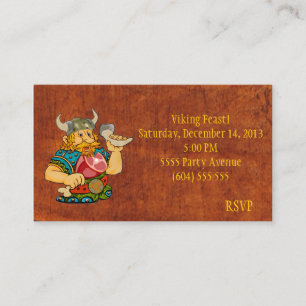 Viking Feast RSVP-kaart Informatiekaartje