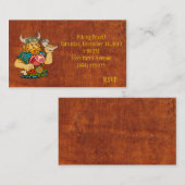 Viking Feast RSVP-kaart Informatiekaartje (Voorkant / Achterkant)