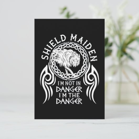 viking fenrir shieldmaiden kaart (Staand voorkant)