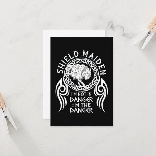 viking fenrir shieldmaiden kaart (Voorkant / Achterkant in situ)