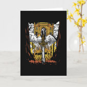 Viking Funeral Kaart (Gele Bloem)